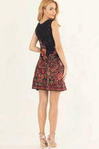 Ravina Black Short Dress with All-Over Sequins Embroidery by Raas