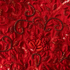 Kia Raw Silk Red One Shoulder Gown by Raas