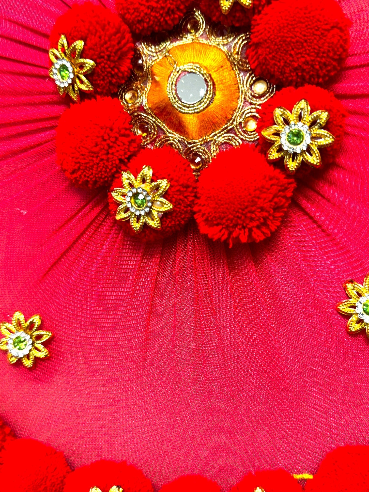 Lari with PomPom Ring & Net Tassels