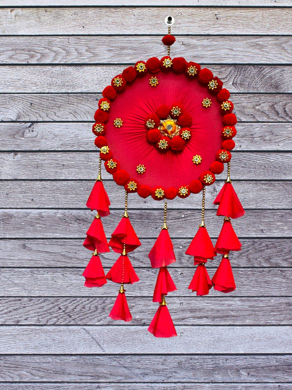 Lari with PomPom Ring & Net Tassels
