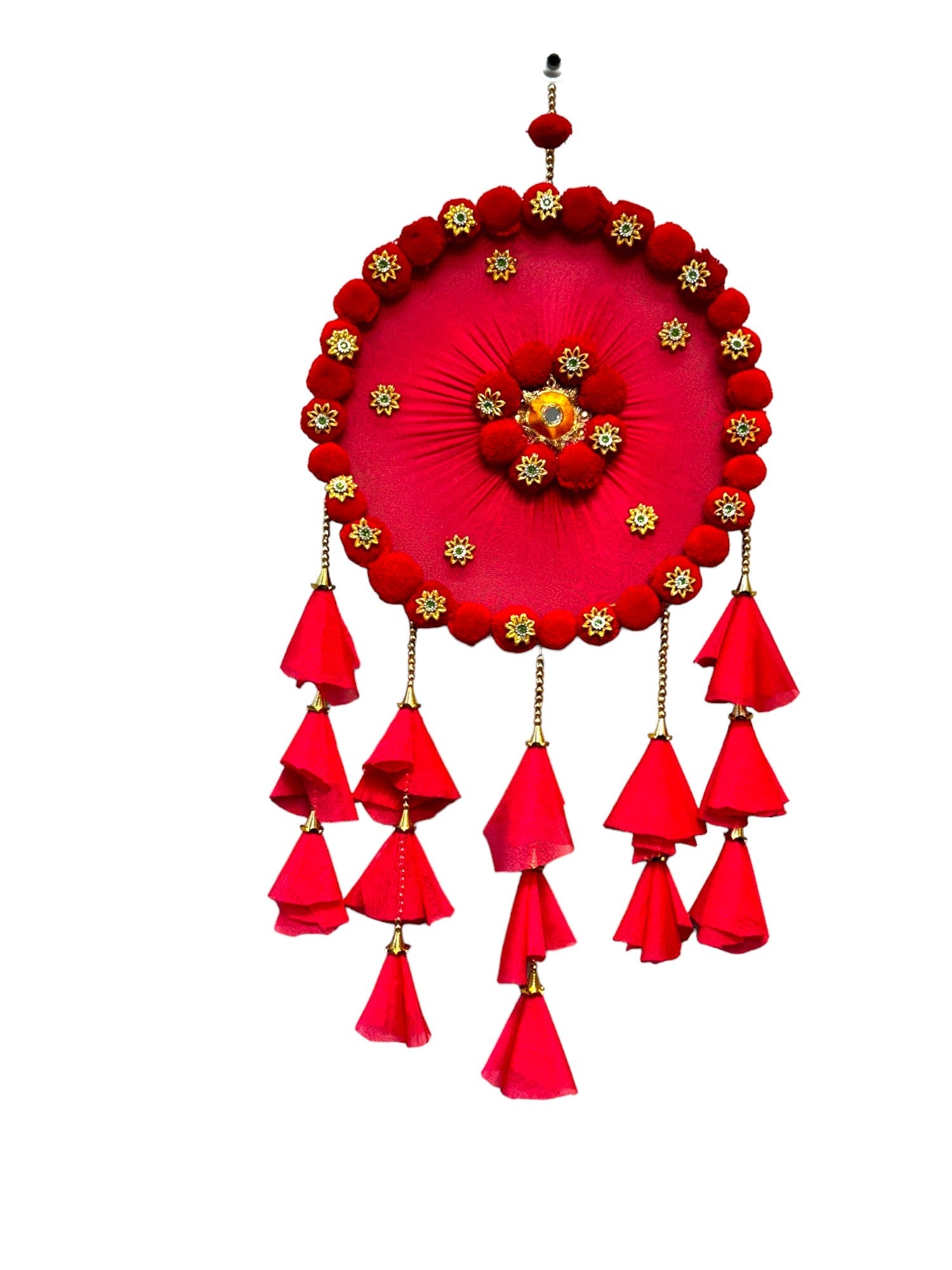 Lari with PomPom Ring & Net Tassels