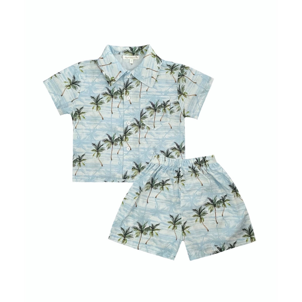 Resorts and Islands Palm Trees Cotton 2pc Set