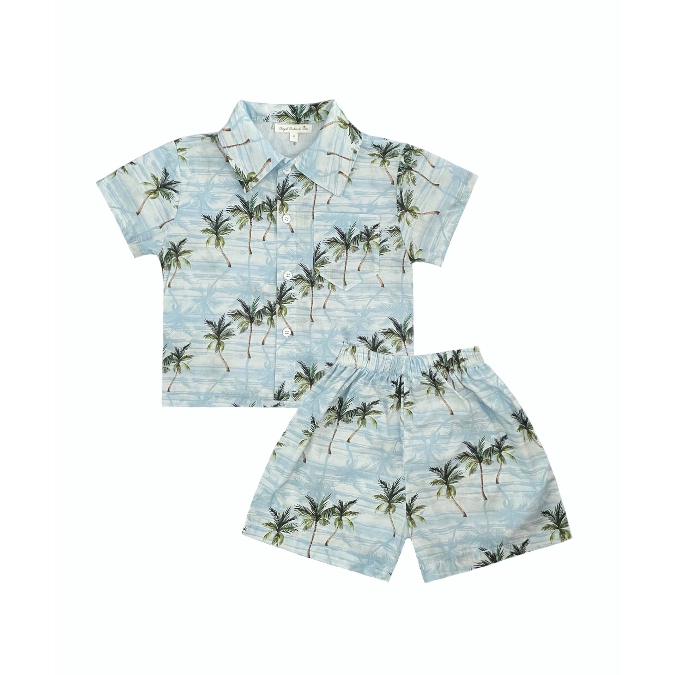Resorts and Islands Palm Trees Cotton 2pc Set