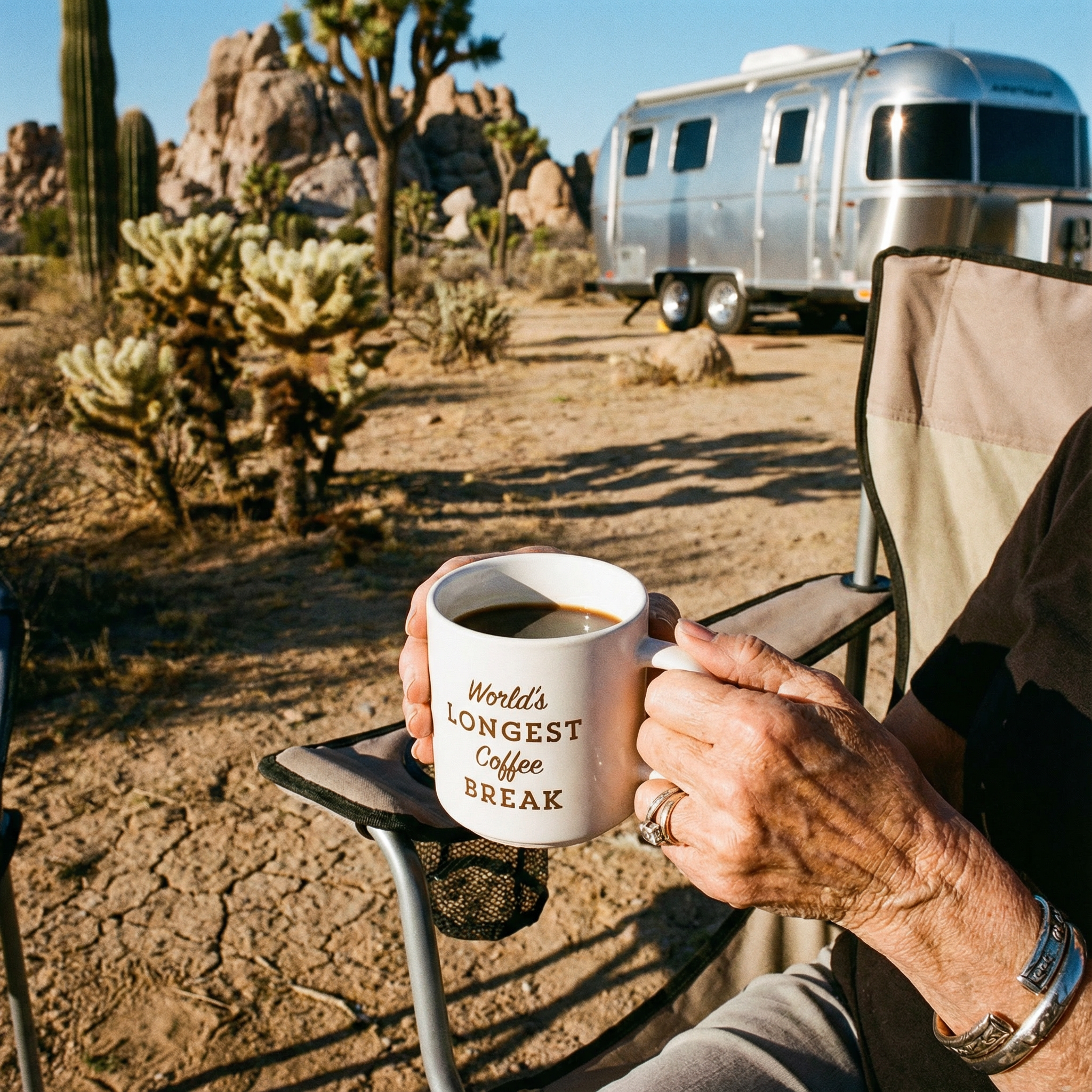Retirement Gift "World's Longest Coffee Break" Stackable White Mug | Stoneware Tea Coffee| Retired | 14oz.