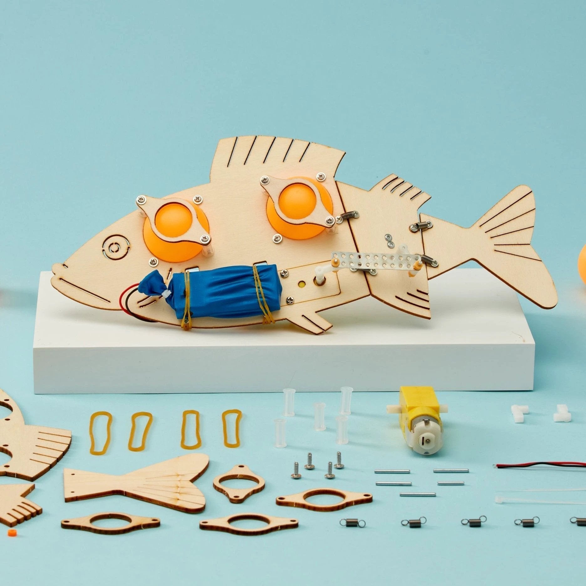 Fish Robot DIY Kit, Educational STEM Toy by Kitsville