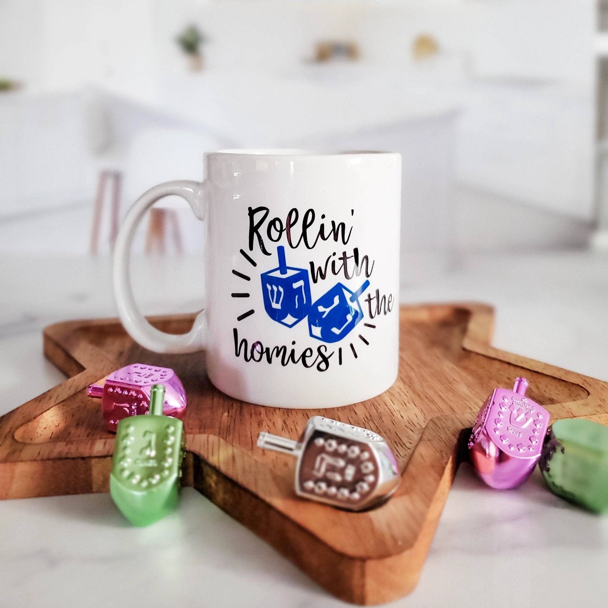 Rollin With the Homies Chanukah Coffee Mug by Salt Sparkle Shalom