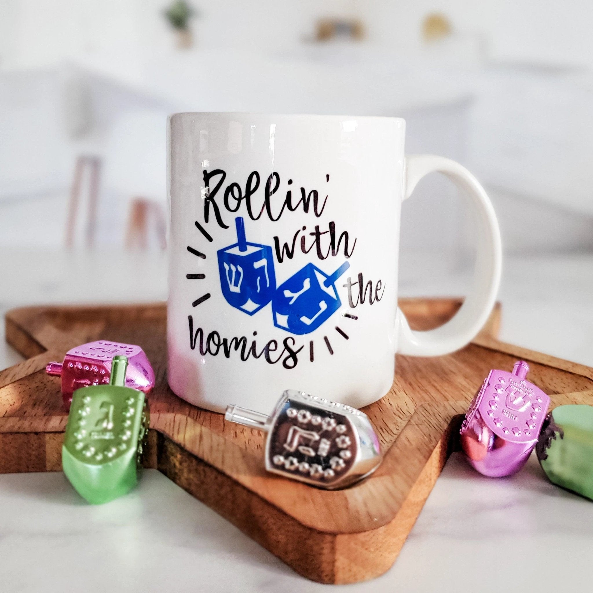 Rollin With the Homies Chanukah Coffee Mug by Salt Sparkle Shalom
