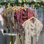 Romance Novel Heroine Blossom Embroidered Floral Lace Small Shawl Scarf or Shrug by The Bullish Store