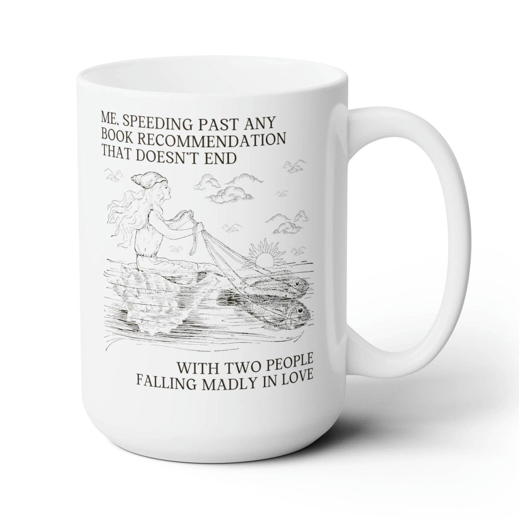 Romance Novel Mug | 15 oz. Silly Bookish Coffee Mug for Romance Reader by The Bullish Store