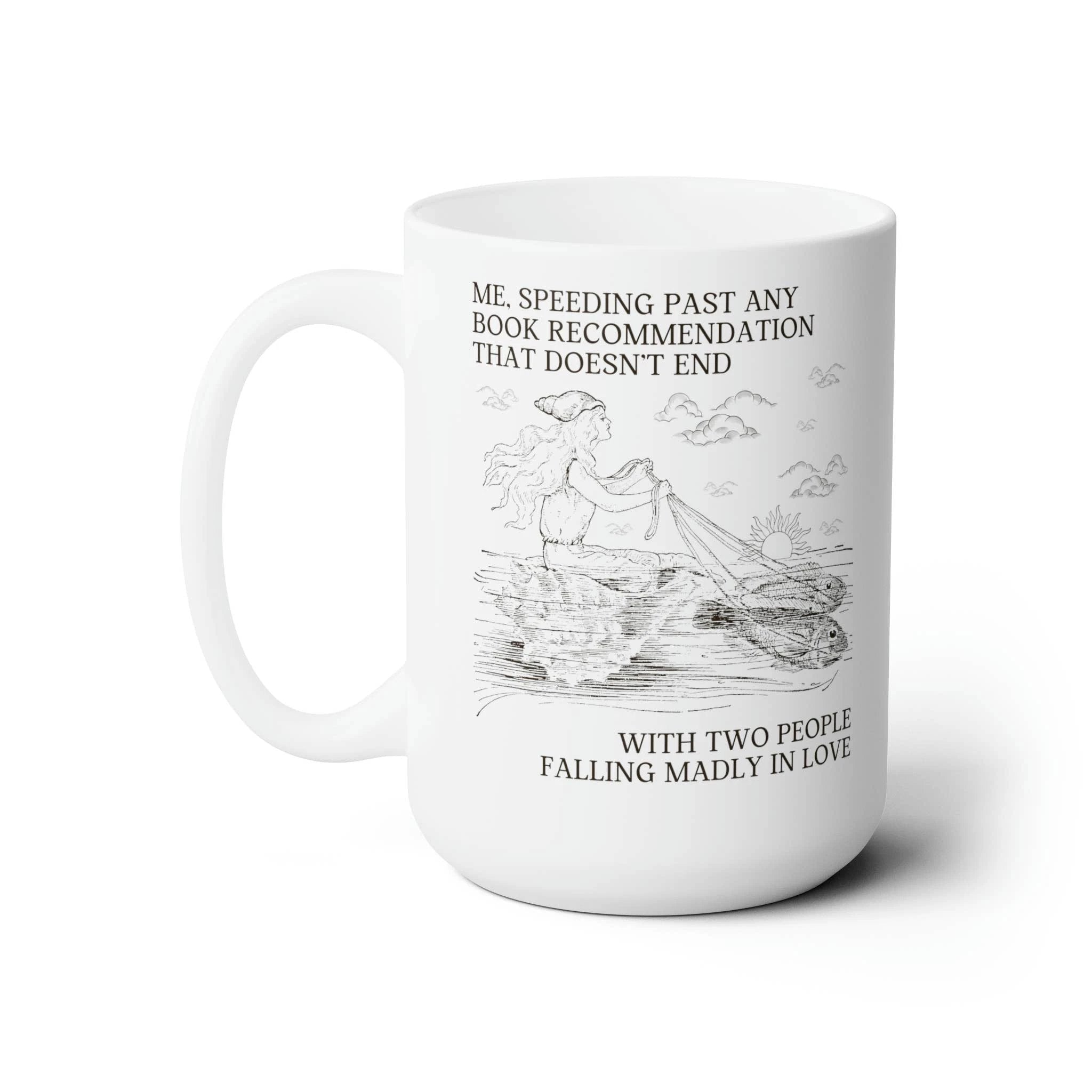 Romance Novel Mug | 15 oz. Silly Bookish Coffee Mug for Romance Reader by The Bullish Store