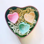 Romantic Set of 3 Mini Heart Claws in Heart Shaped Gift Box by The Bullish Store