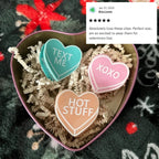 Romantic Set of 3 Mini Heart Claws in Heart Shaped Gift Box by The Bullish Store