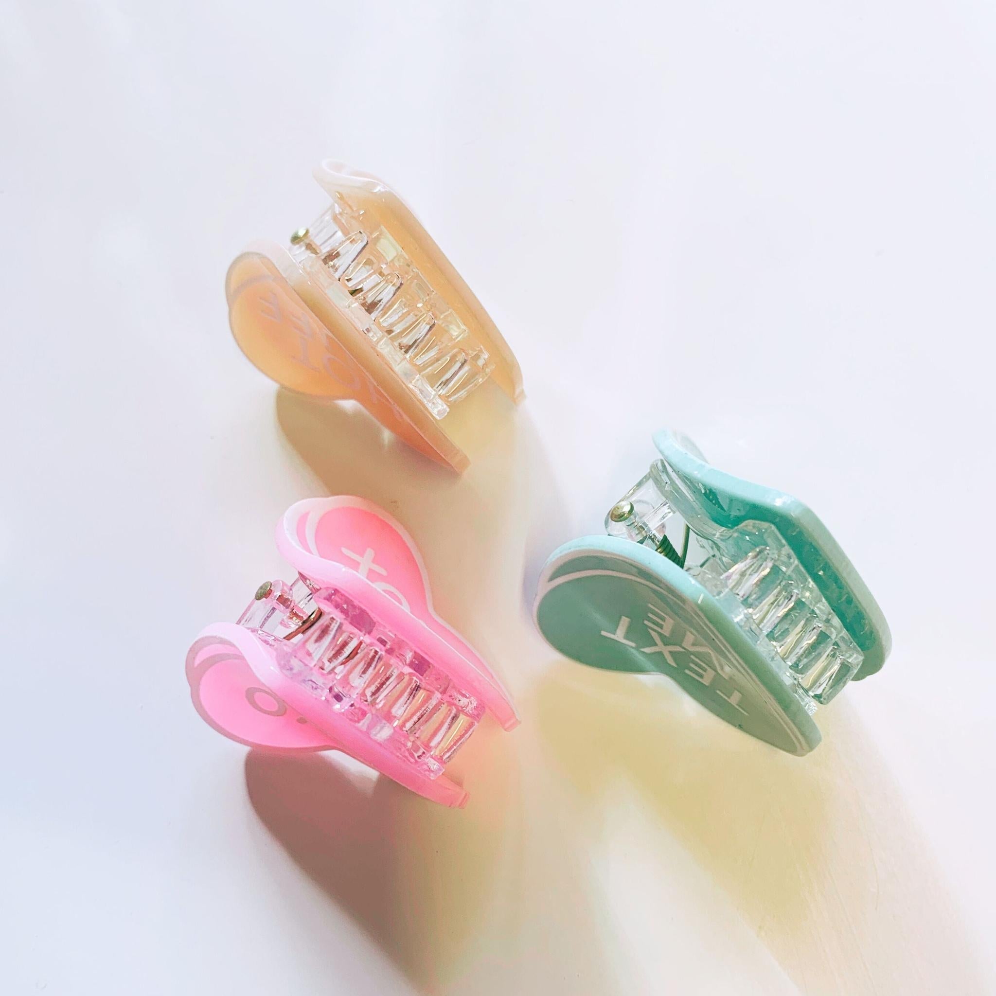 Romantic Set of 3 Mini Heart Claws in Heart Shaped Gift Box