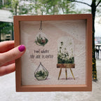 Root Where You Are Planted Inspo Box Sign | Plant Lovers Square Inset Wooden Decor | 6" x 6" by The Bullish Store