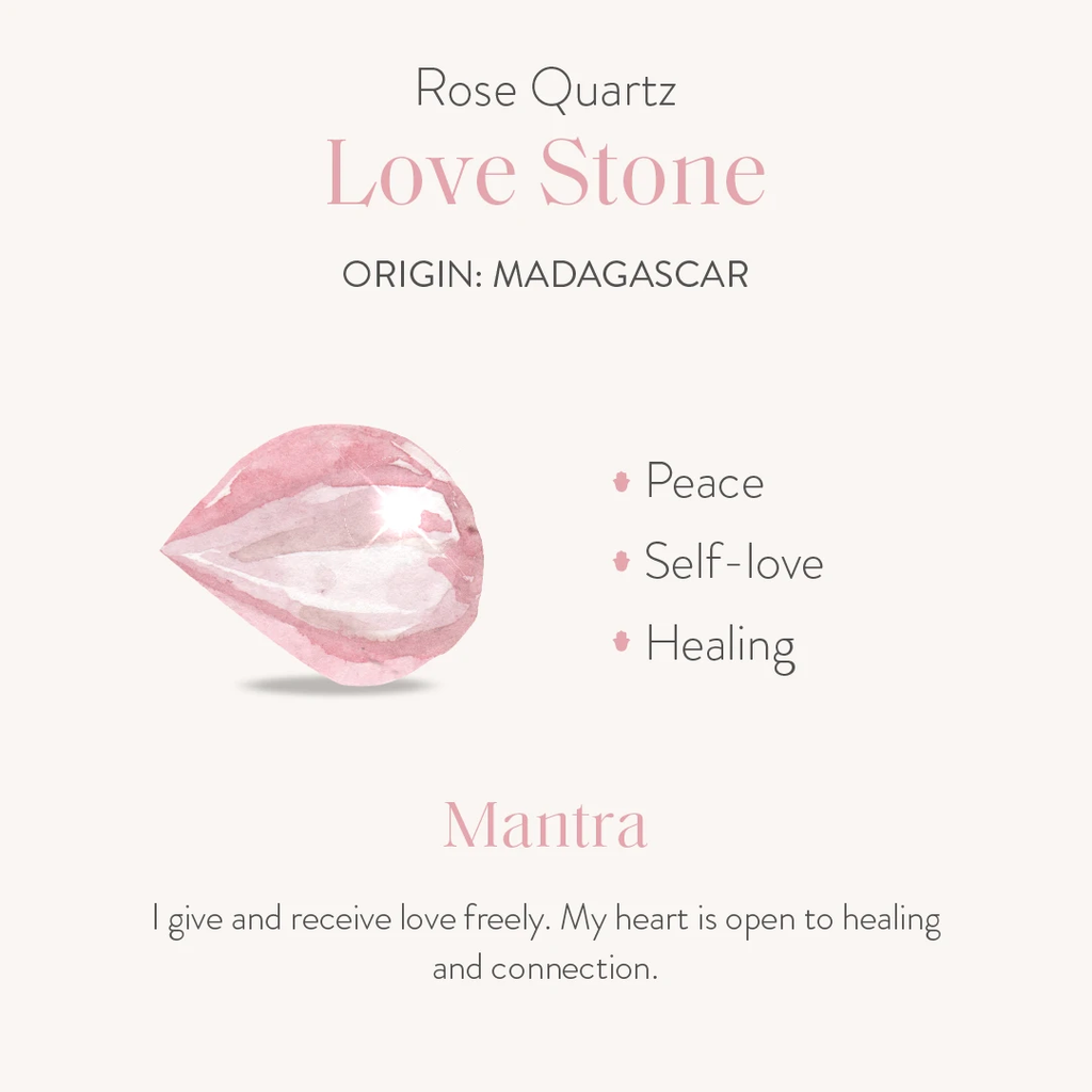 Spiritual Love - Rose Quartz Hematite Heart Charm Bracelet by Karma and Luck