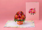 Roses Basket Pop Up Card by Paper Love