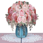 Pink Roses Pop Up Card by Paper Love
