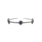 Royal Sapphire Tiara Crown in Blue and Silver | Royalty Crown Party or Bridal Hair Accessory by The Bullish Store