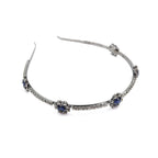 Royal Sapphire Tiara Crown in Blue and Silver | Royalty Crown Party or Bridal Hair Accessory by The Bullish Store