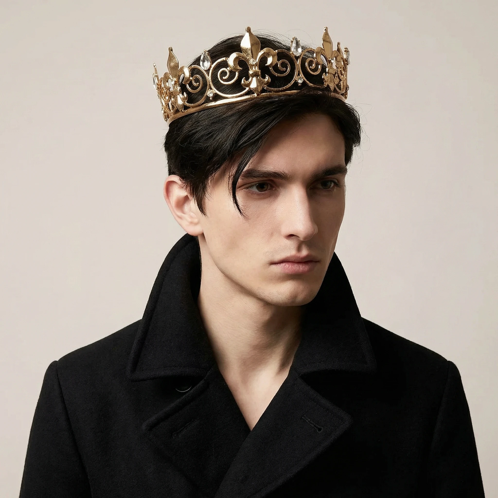 Royalty is Earned Unisex Circular Crown in Gold or Silver | Royalty Crown or Photo Prop Hair Accessory by The Bullish Store