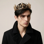 Royalty is Earned Unisex Circular Crown in Gold or Silver | Royalty Crown or Photo Prop Hair Accessory by The Bullish Store