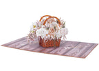 Rustic Flower Basket Pop Up Card by Paper Love