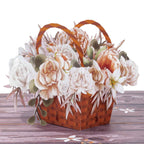 Rustic Flower Basket Pop Up Card by Paper Love
