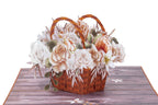 Rustic Flower Basket Pop Up Card by Paper Love