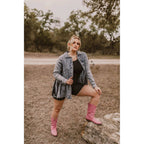 S-2X Hidalgo Falls Denim Jacket with Fringe Details by The Bullish Store