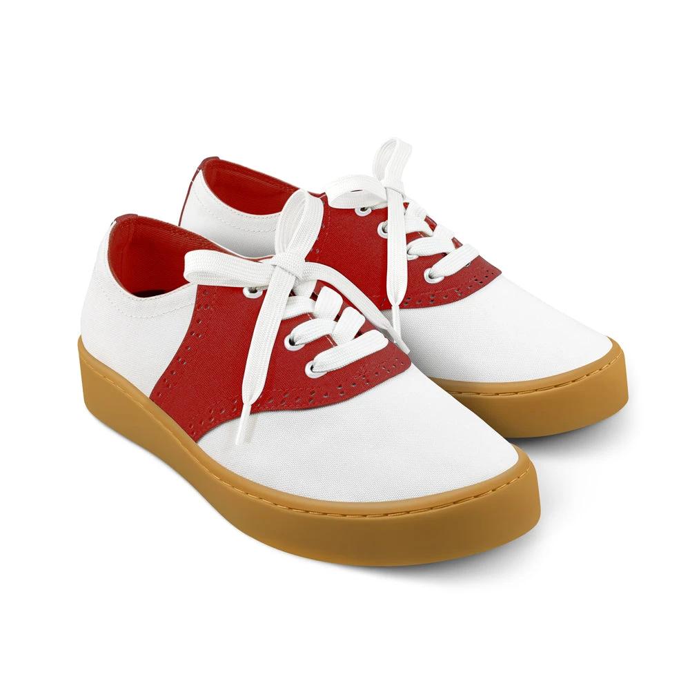 Saddle Red Casual Sneaker by Hot Chocolate Design
