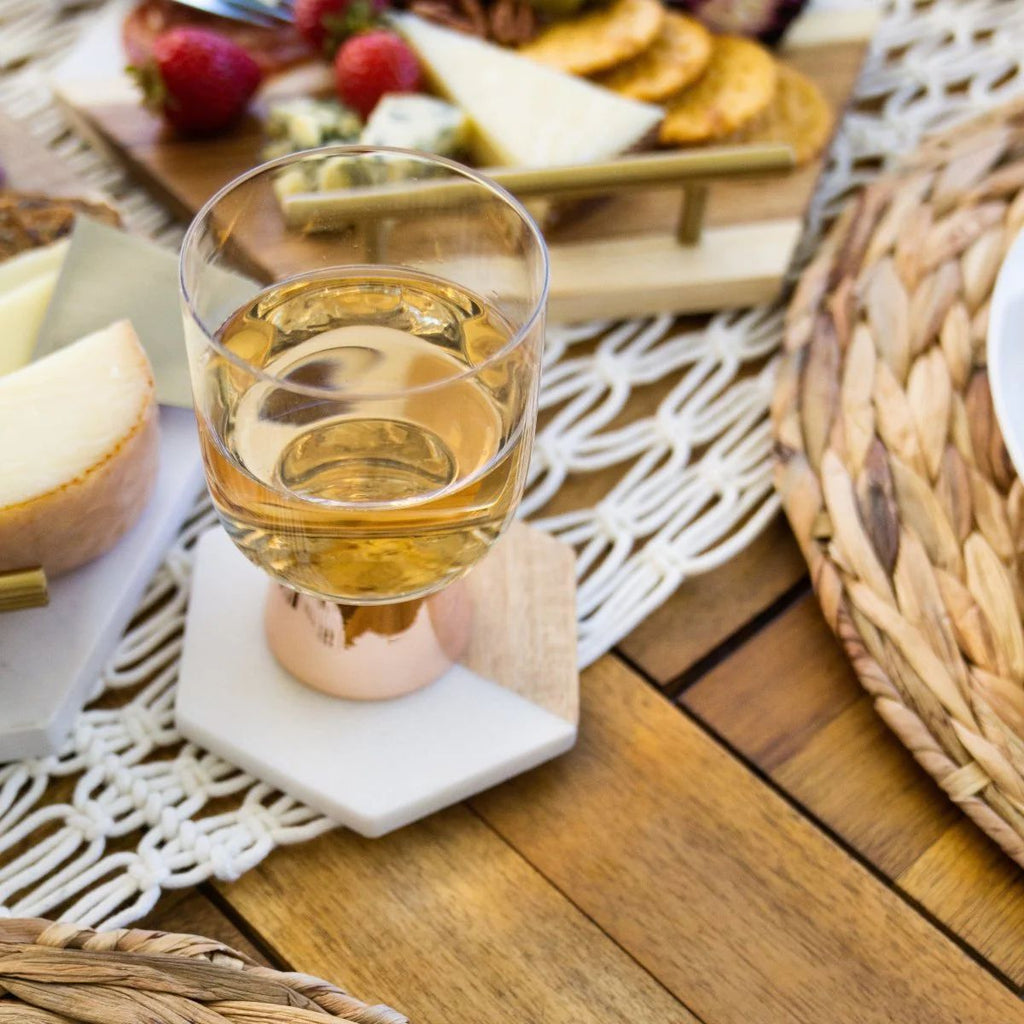 SET OF 12: Raye Copper Footed Cocktail Tumblers in Gift Box