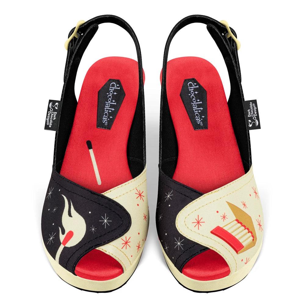 Chocolaticas® She's On Fire Women's Sandal by Hot Chocolate Design