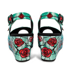 Chocolaticas® Stained Roses Women's Sandal by Hot Chocolate Design