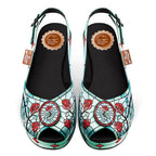 Chocolaticas® Stained Roses Women's Sandal by Hot Chocolate Design