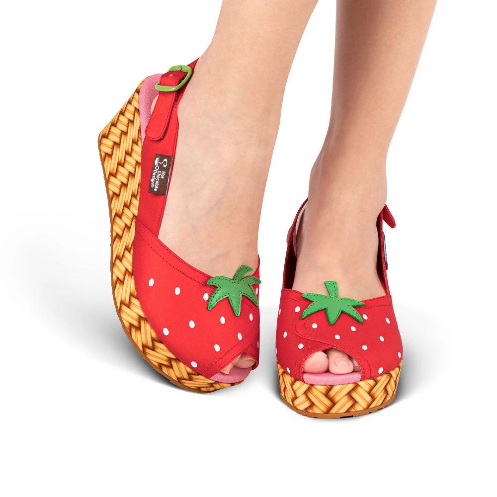 Chocolaticas® Strawbella Women's Sandal by Hot Chocolate Design