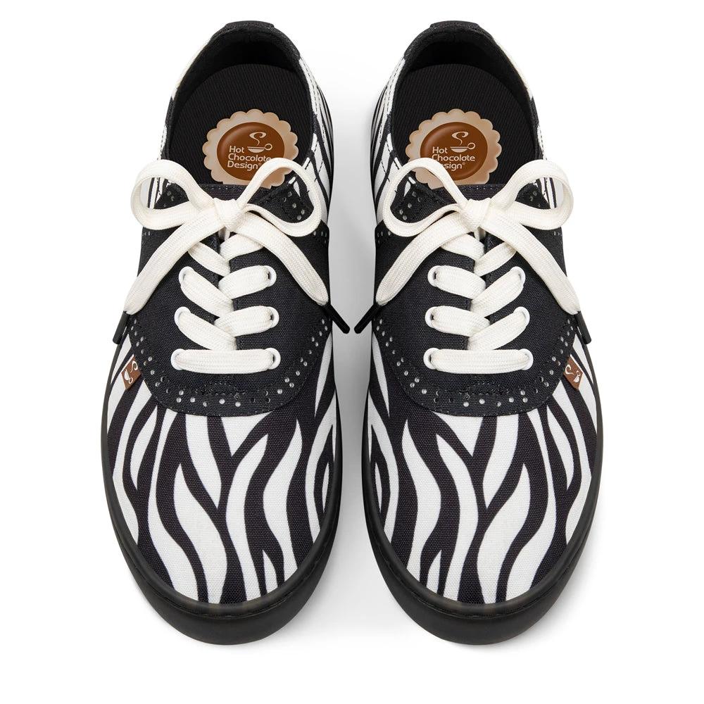 Saddle Zebra Casual Sneaker by Hot Chocolate Design