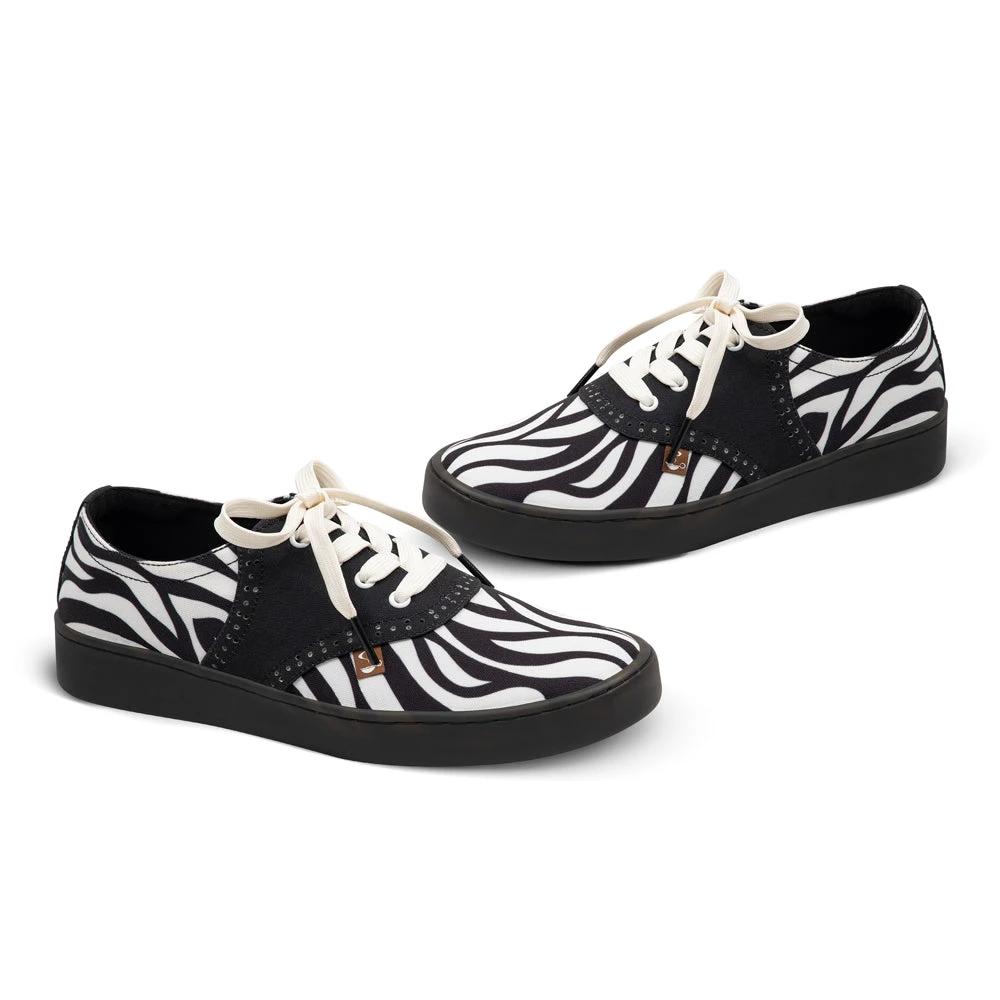 Saddle Zebra Casual Sneaker by Hot Chocolate Design