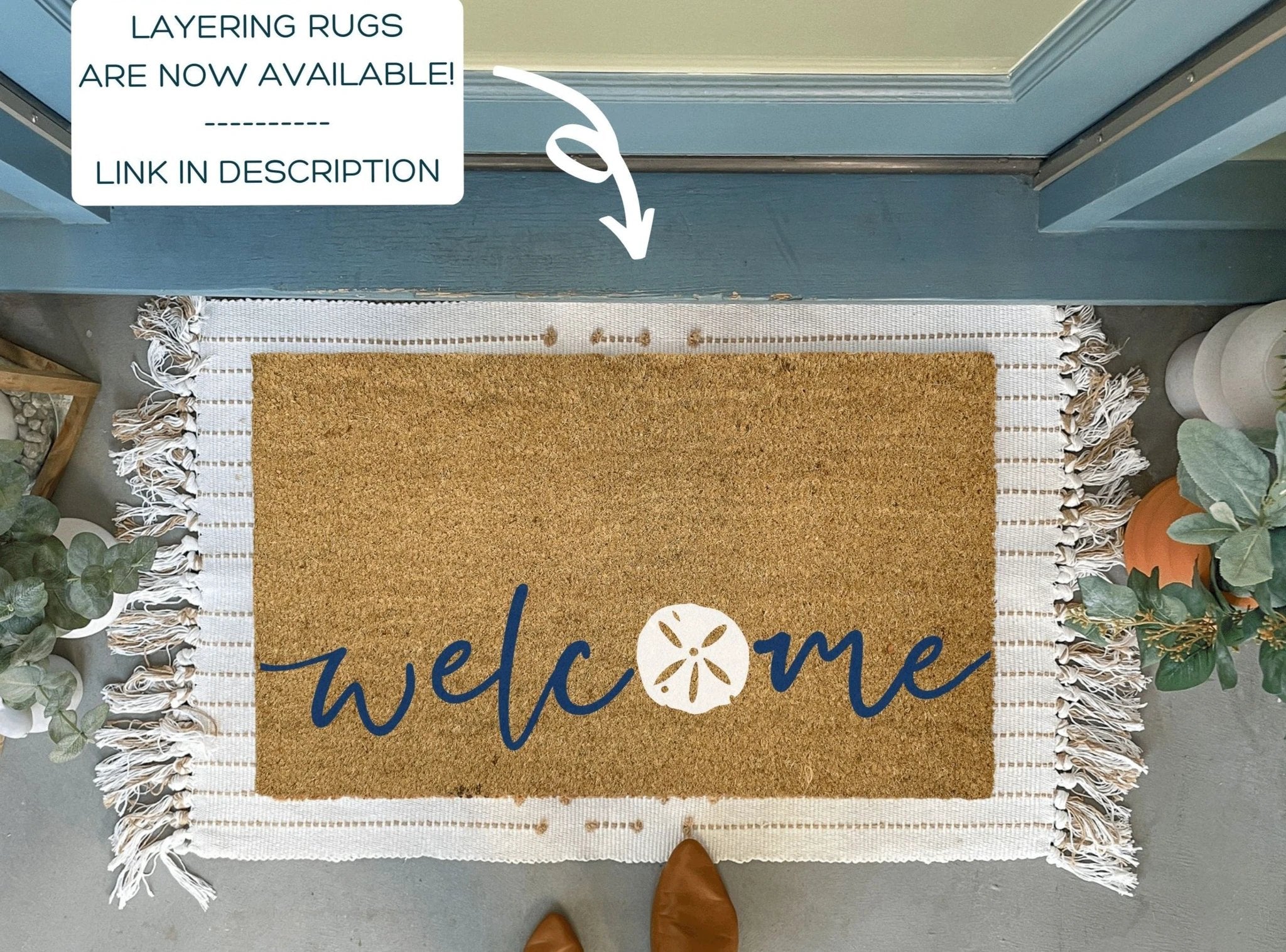 Sand Dollar Beach Doormat by Nickel Designs Custom Doormats