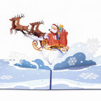 Santa Sleigh Pop Up Christmas Card by Paper Love