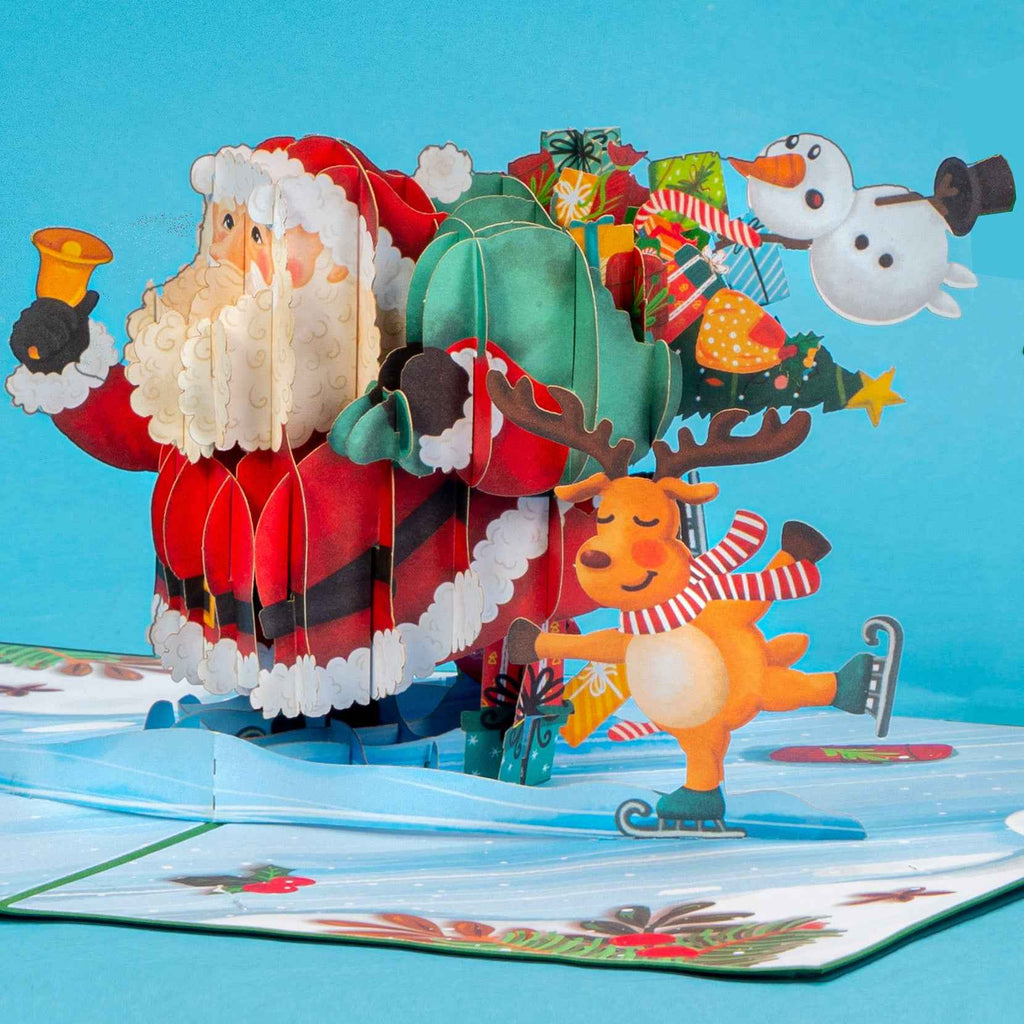 Santa and Friends Pop Up Card