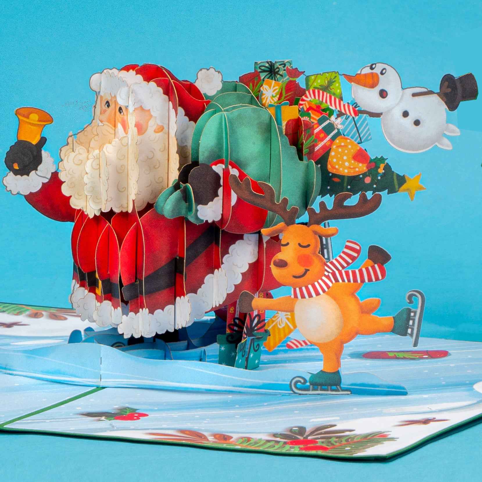 Santa and Friends Pop Up Card