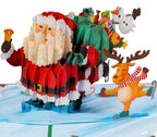 Santa and Friends Pop Up Card by Paper Love