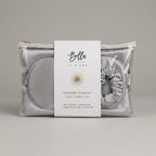 Giftable Gray Goodnight Gorgeous Satin Sleep Set [Includes Pillowcase, Sleep Mask + Scrunchie]