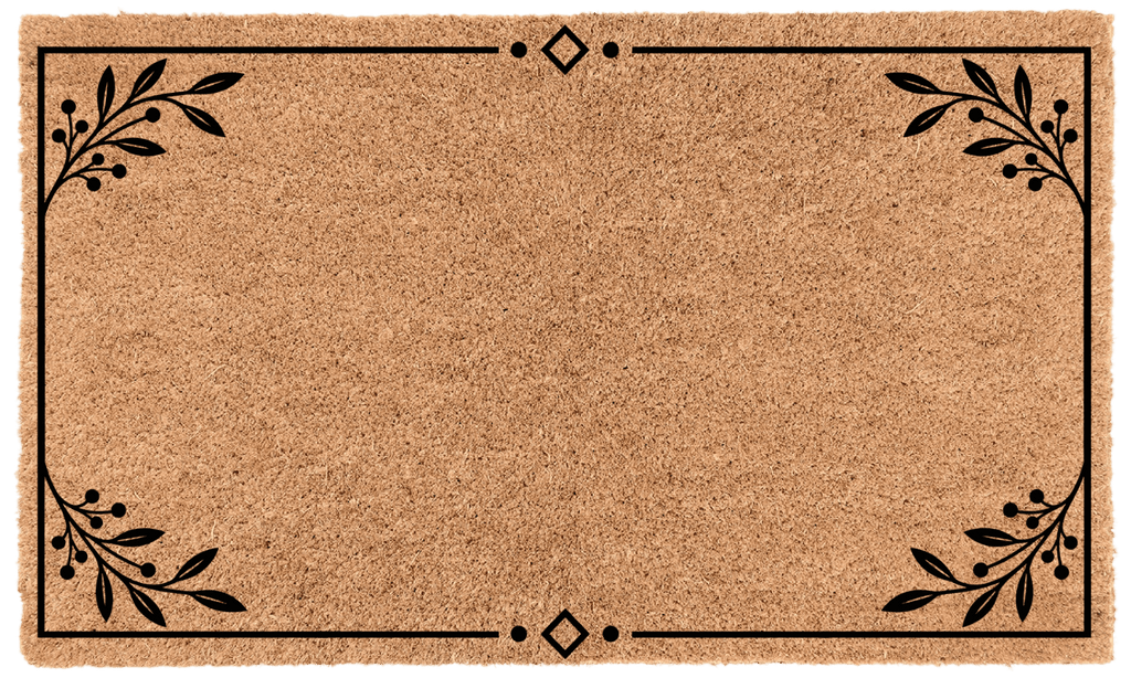 Scandinavian Border Personalized Coir Mat