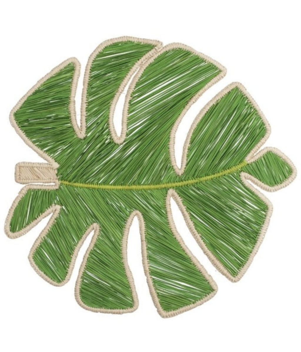 Monstera Leaf Handwoven Iraca Placemat by MacondoForever