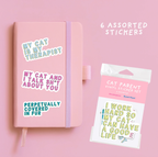 Cat Parent Vinyl Sticker Pack – Set of 6 Pet Owner Stickers by Five Dot Post