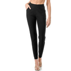 Scuba Pants in Black | Skinny Pants Elastic Waist with Back Pockets by The Bullish Store