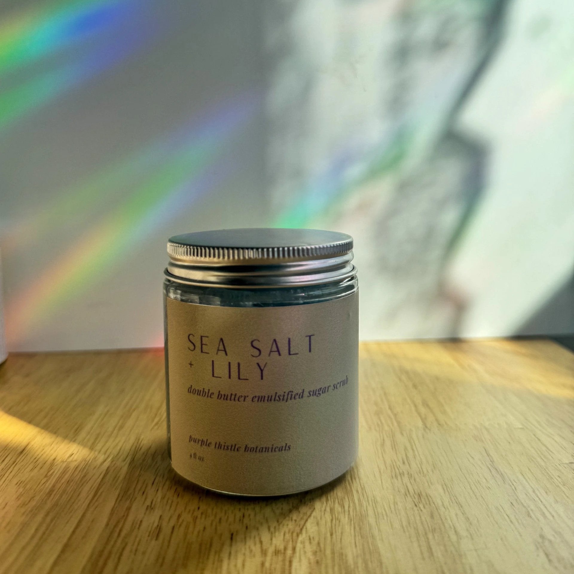 Sea Salt + Lily Double Butter Emulsified Sugar Scrub by Purple Thistle Botanicals