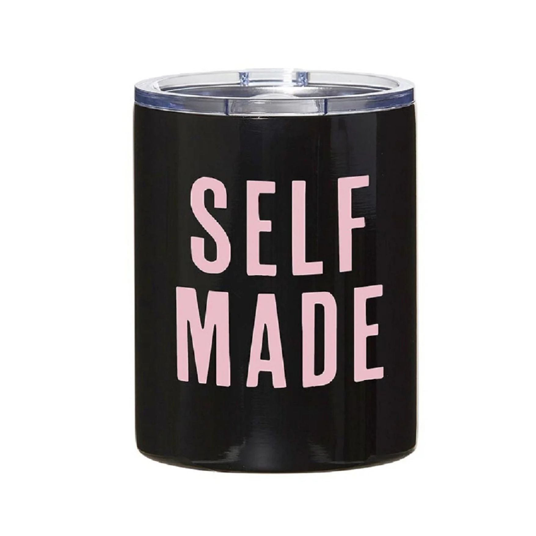 Self Made Stainless Steel Tumbler in Black and Pink
