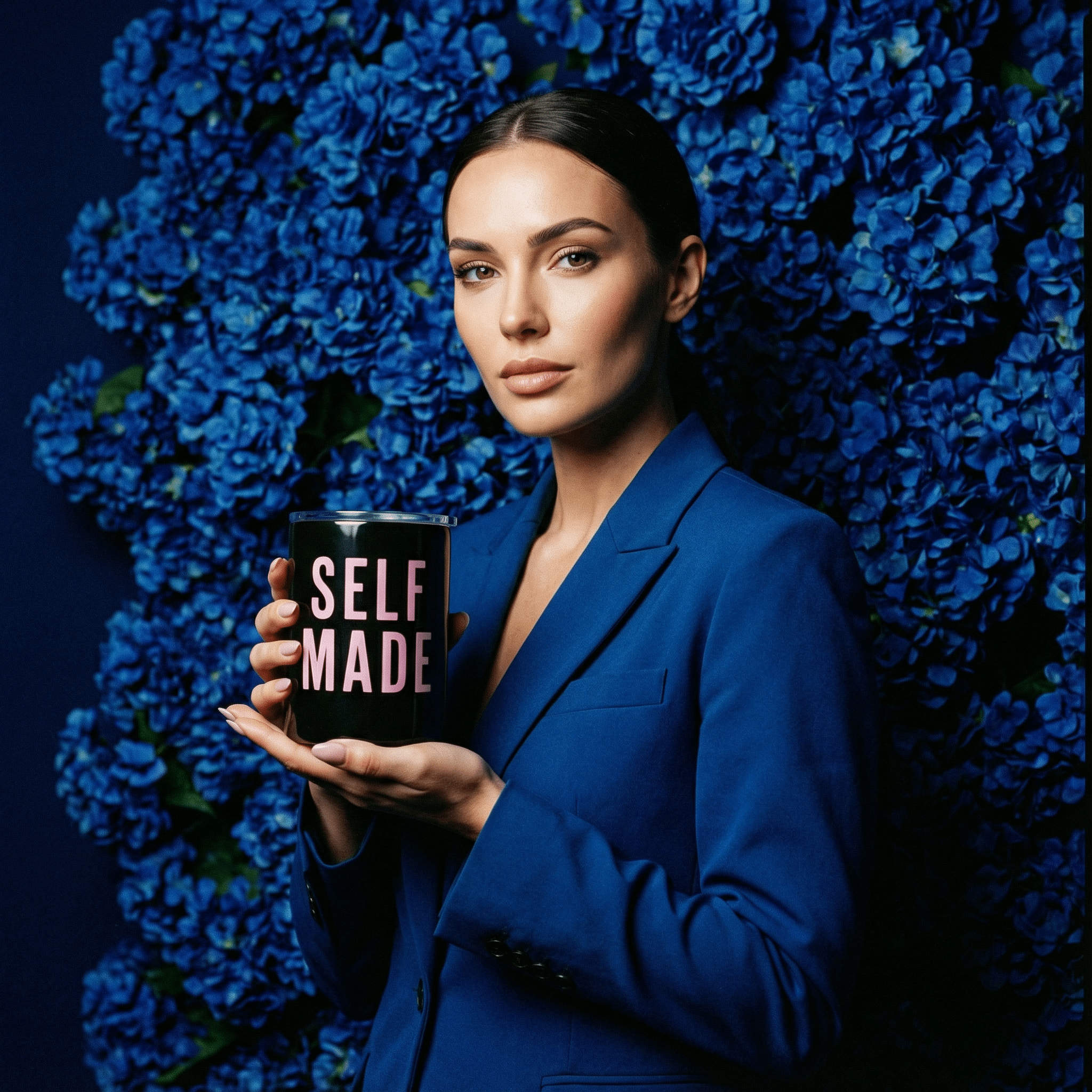 Self Made Stainless Steel Tumbler in Black and Pink